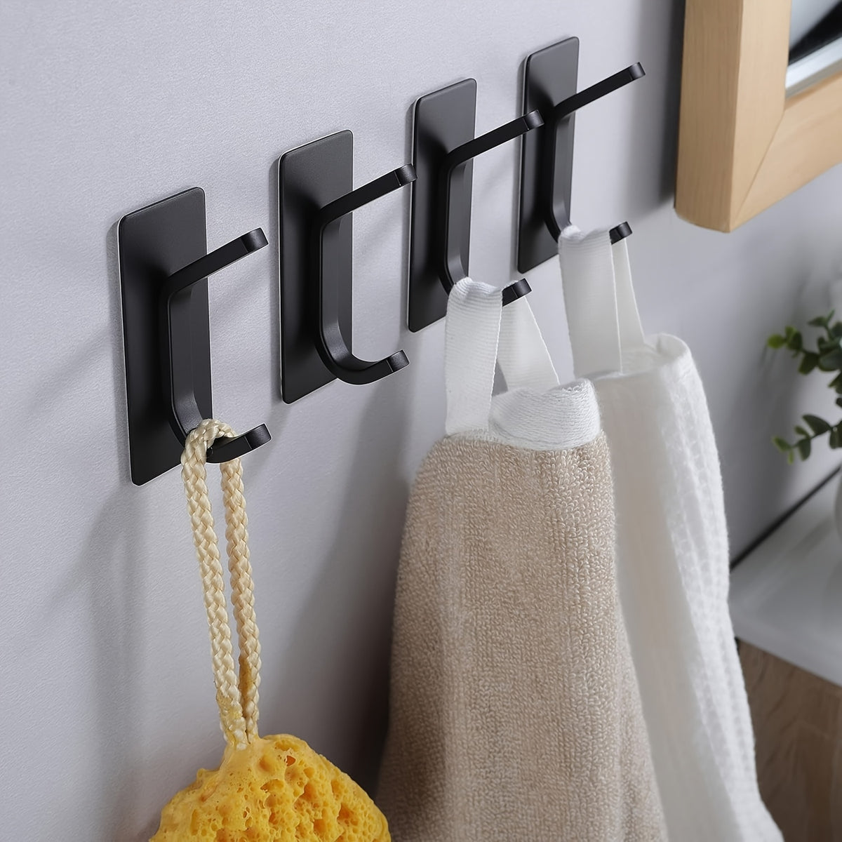2 4pcs no drilling required   hook clothes towels