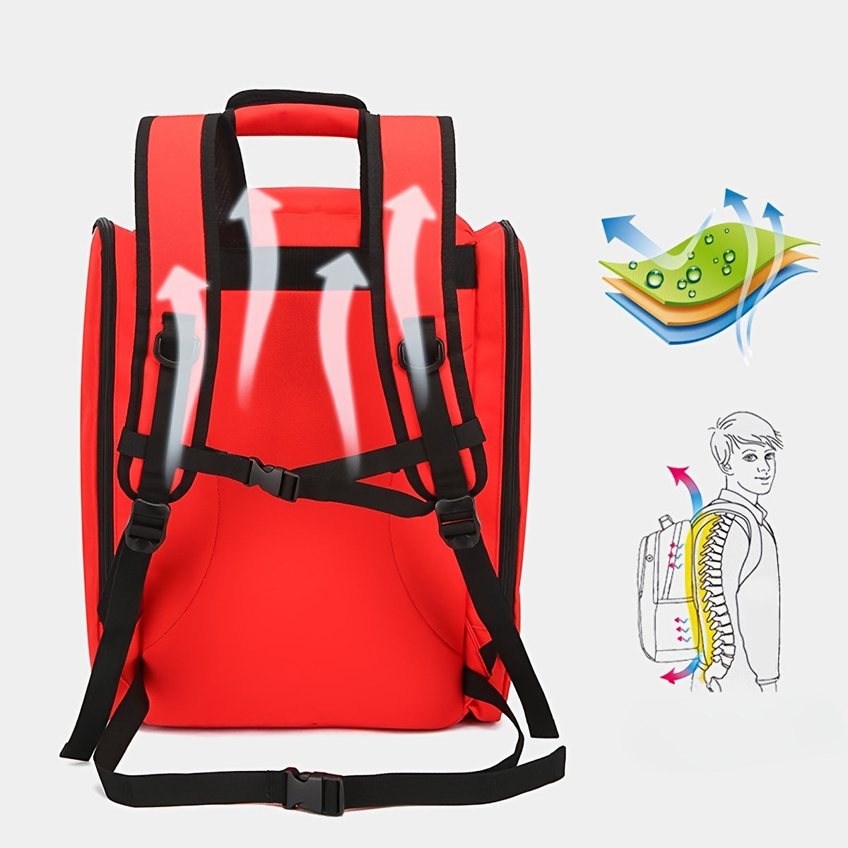 1pc large capacity emergency backpack car first aid backpack
