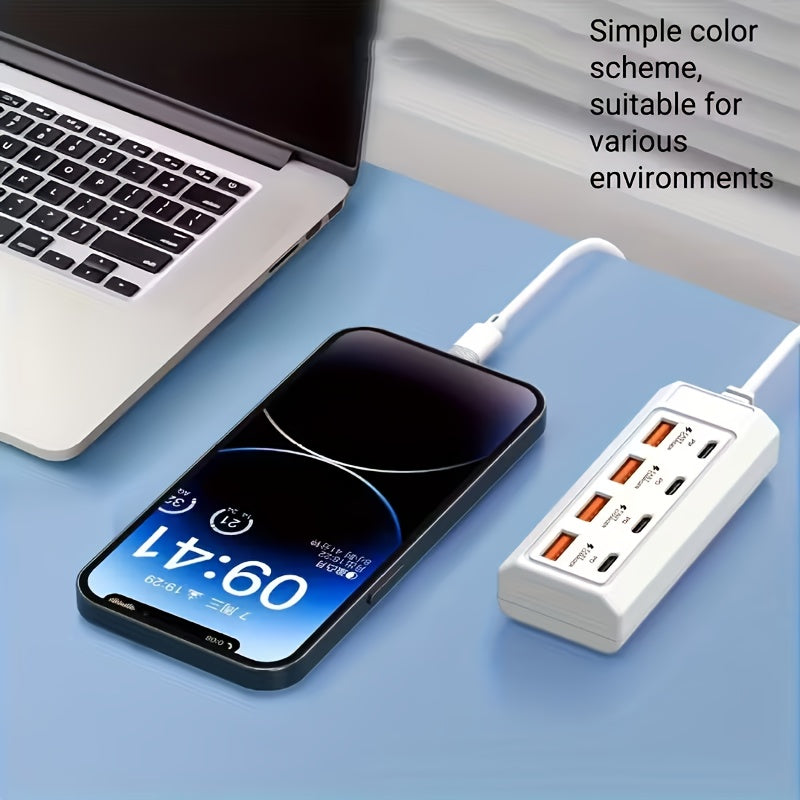 1pc25w rv fast charging   port usb hub 4usb a 4type