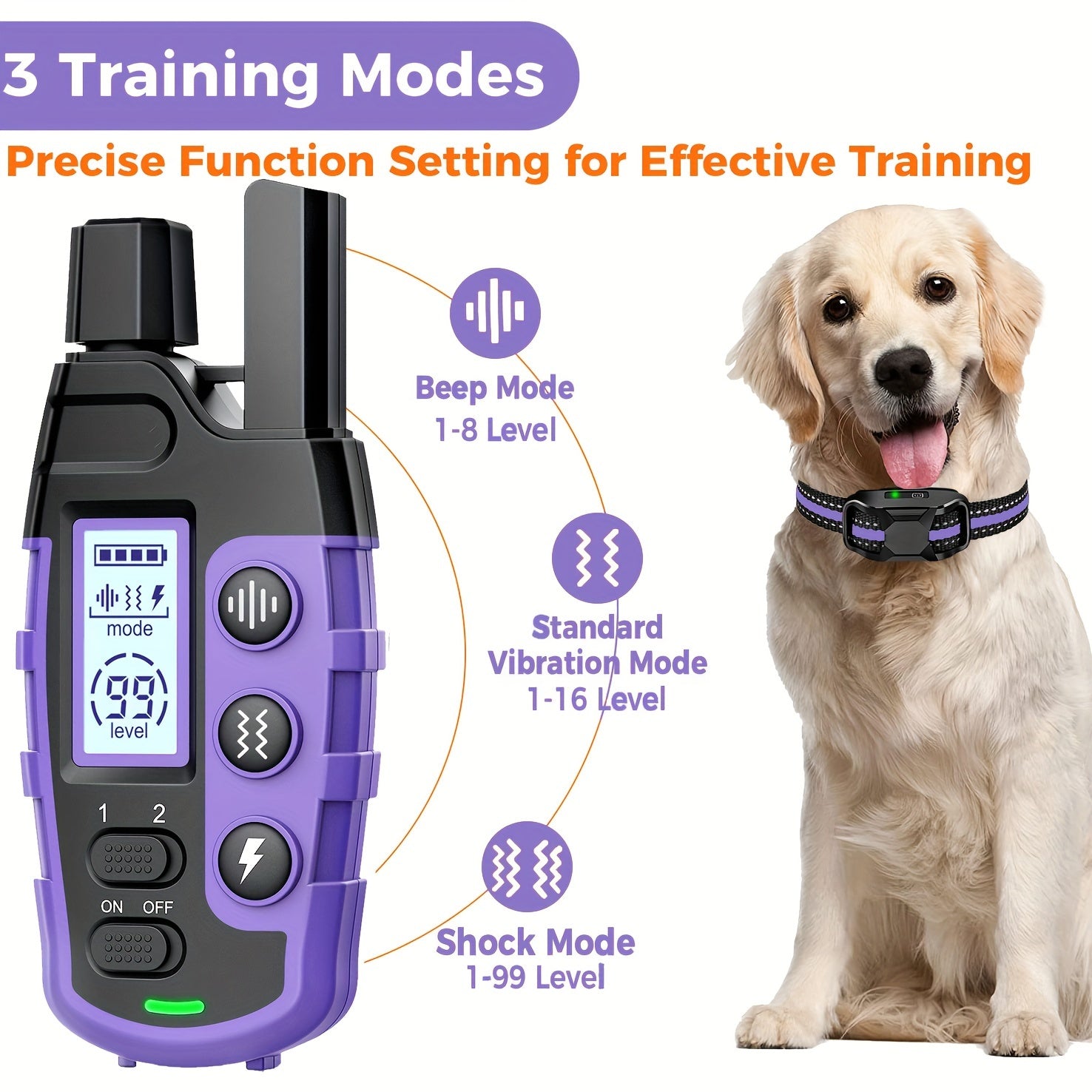 4150ft dog training collars remote adjustable nylon strap