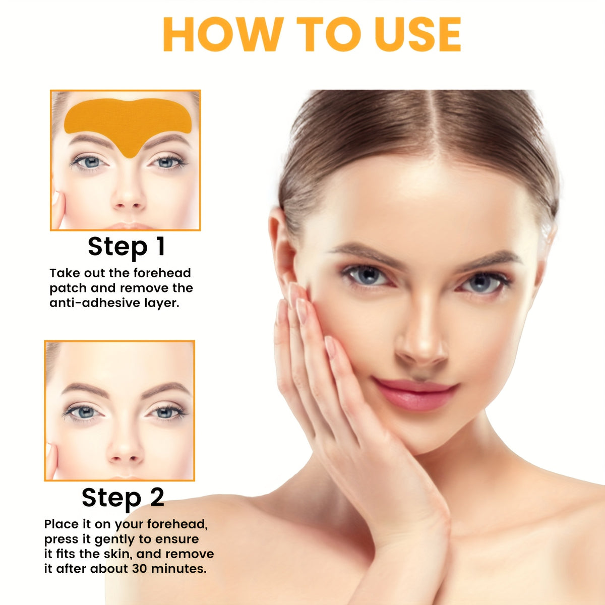 pack 5 boxes collagen infusion forehead eye wrinkle patches