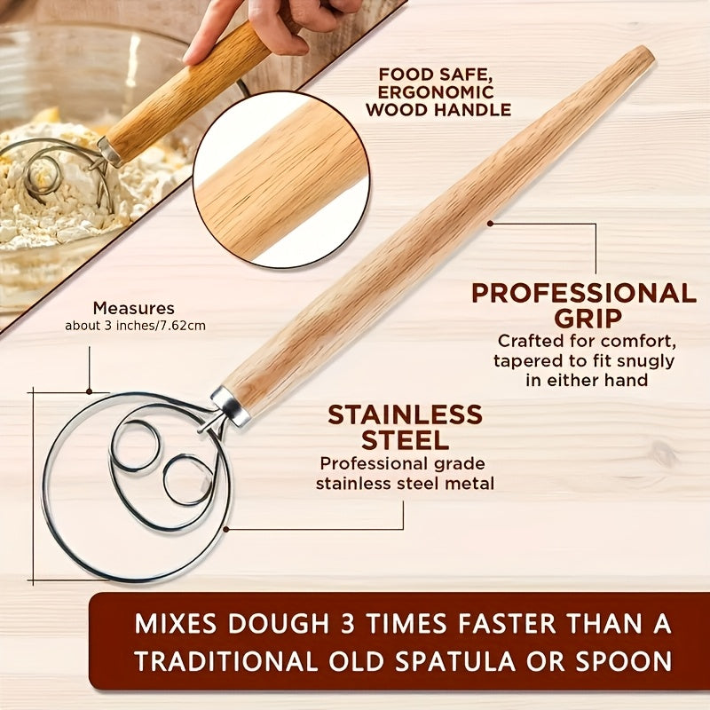 10pcs bread baking kit stainless steel danish dough whisk