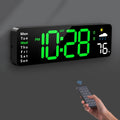 11 large digital wall clock remote rgb backlight alarm
