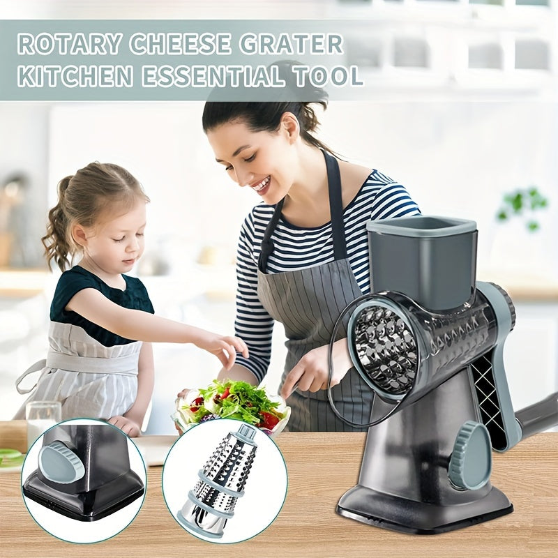 a multifunctional hand cranked vegetable cutter