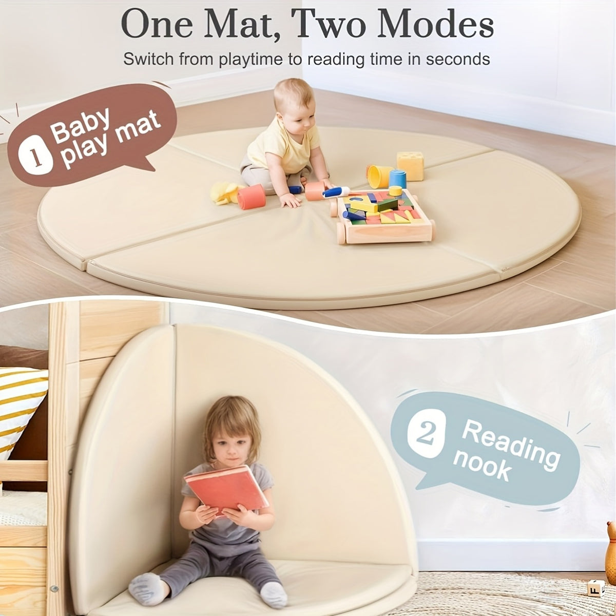 four part versatile play mat made modular vegan leather easy