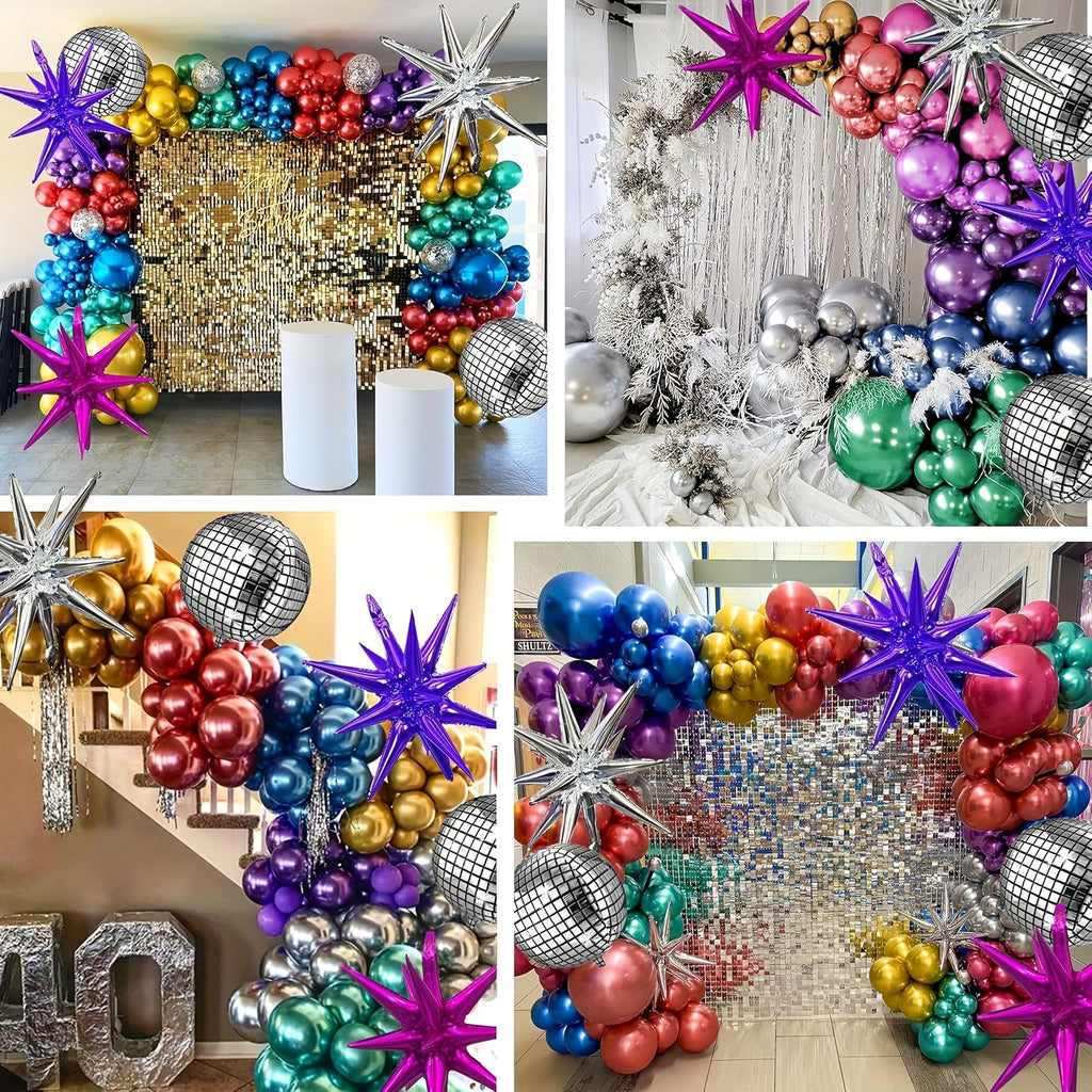 146  balloon garland arch kit disco ball balloons