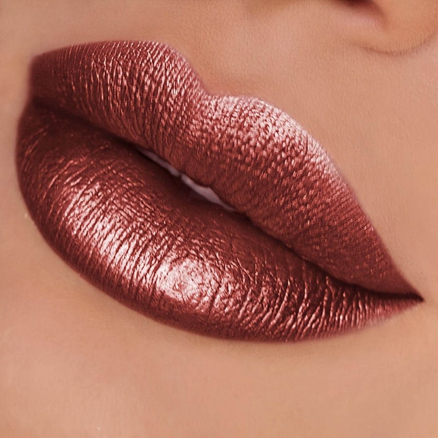 natural shiny sparkle reddish brown lip glaze vibrant colors