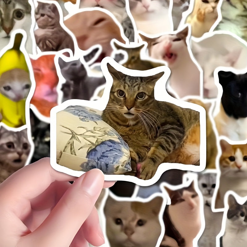 100pcs cat meme sticker set office stickers file seals