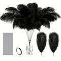 25pcs bulk ostrich feathers tape sticks suitable vase