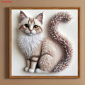 a set fluffy kitten 5d diamond painting kit diy