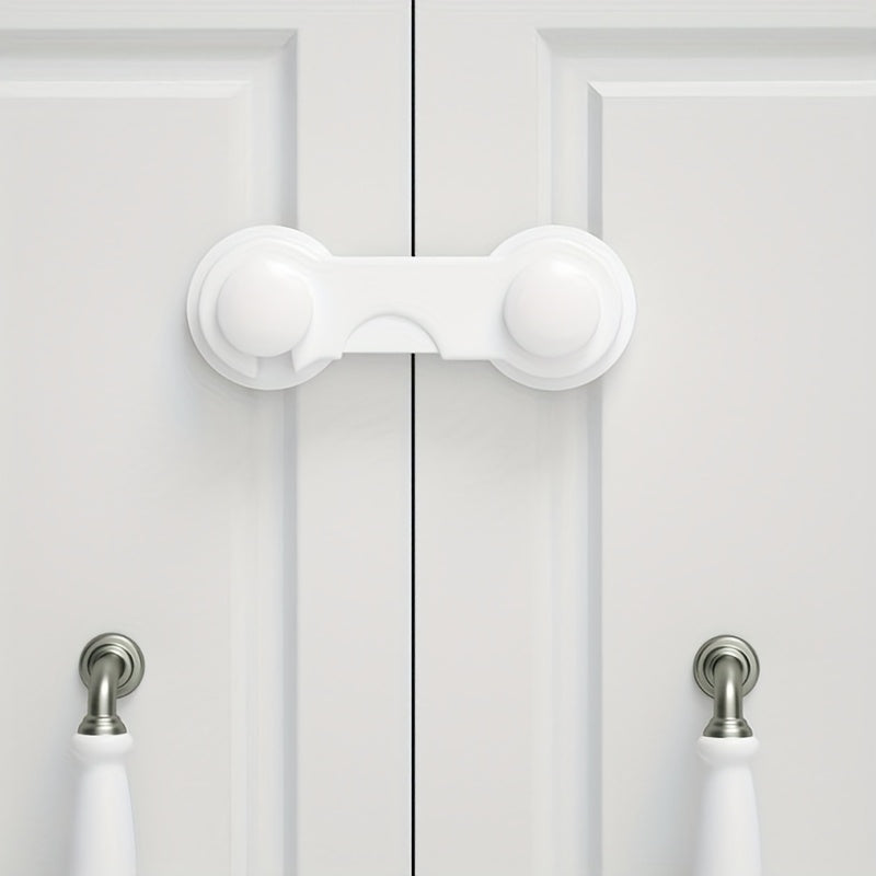 10pcs heavy duty white plastic safety lock set easy no tool