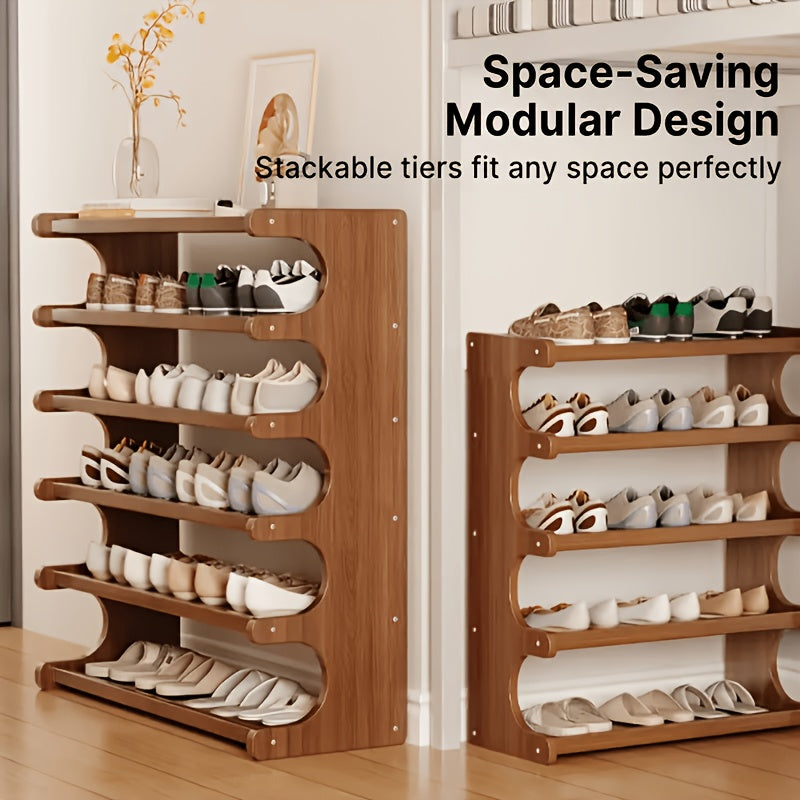 3 5 6 tier bamboo shoe rack bamboo shoe storage solution