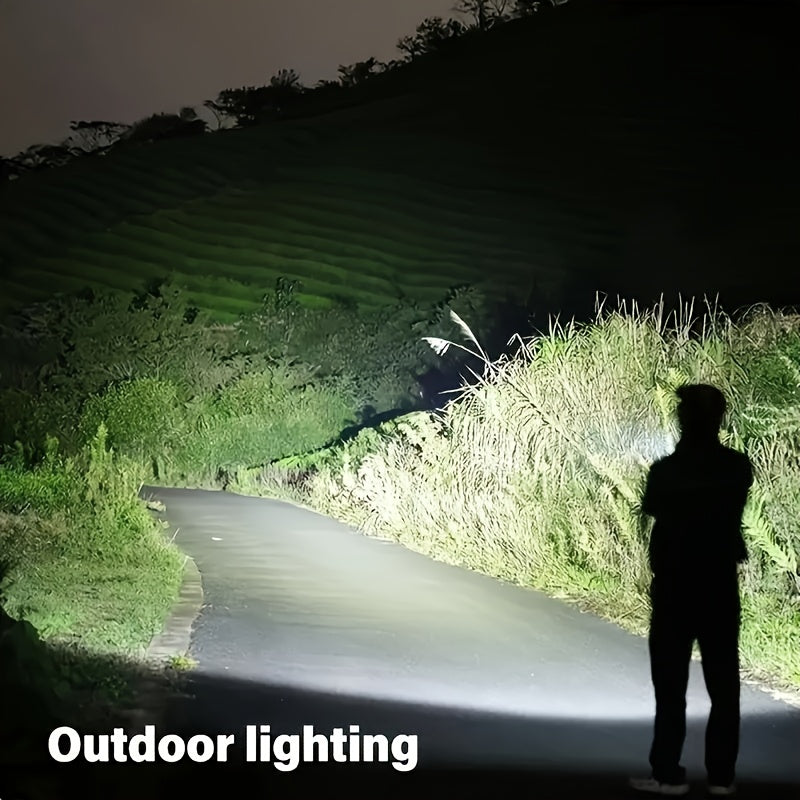 2 high power zoom flashlights outdoor multi functional