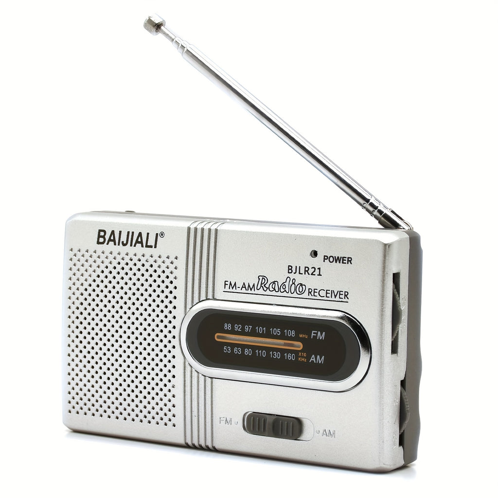 portable fm pocket radio speaker headphone jack