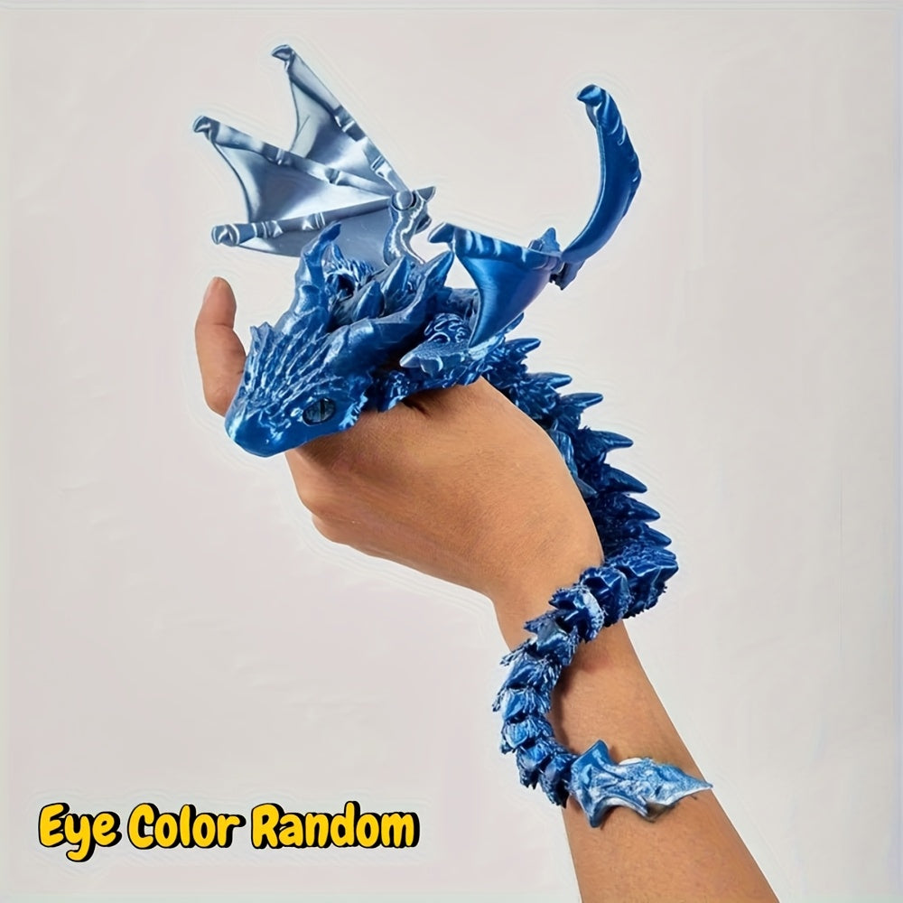 laser holographic 3d printed flying dragon articulated