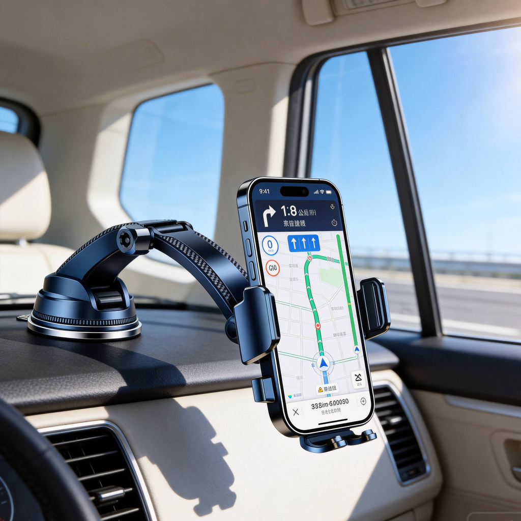 car mounted waterfall style phone holder a powerful suction