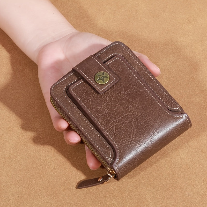 mens zipper wallet retro short length cross border hot item