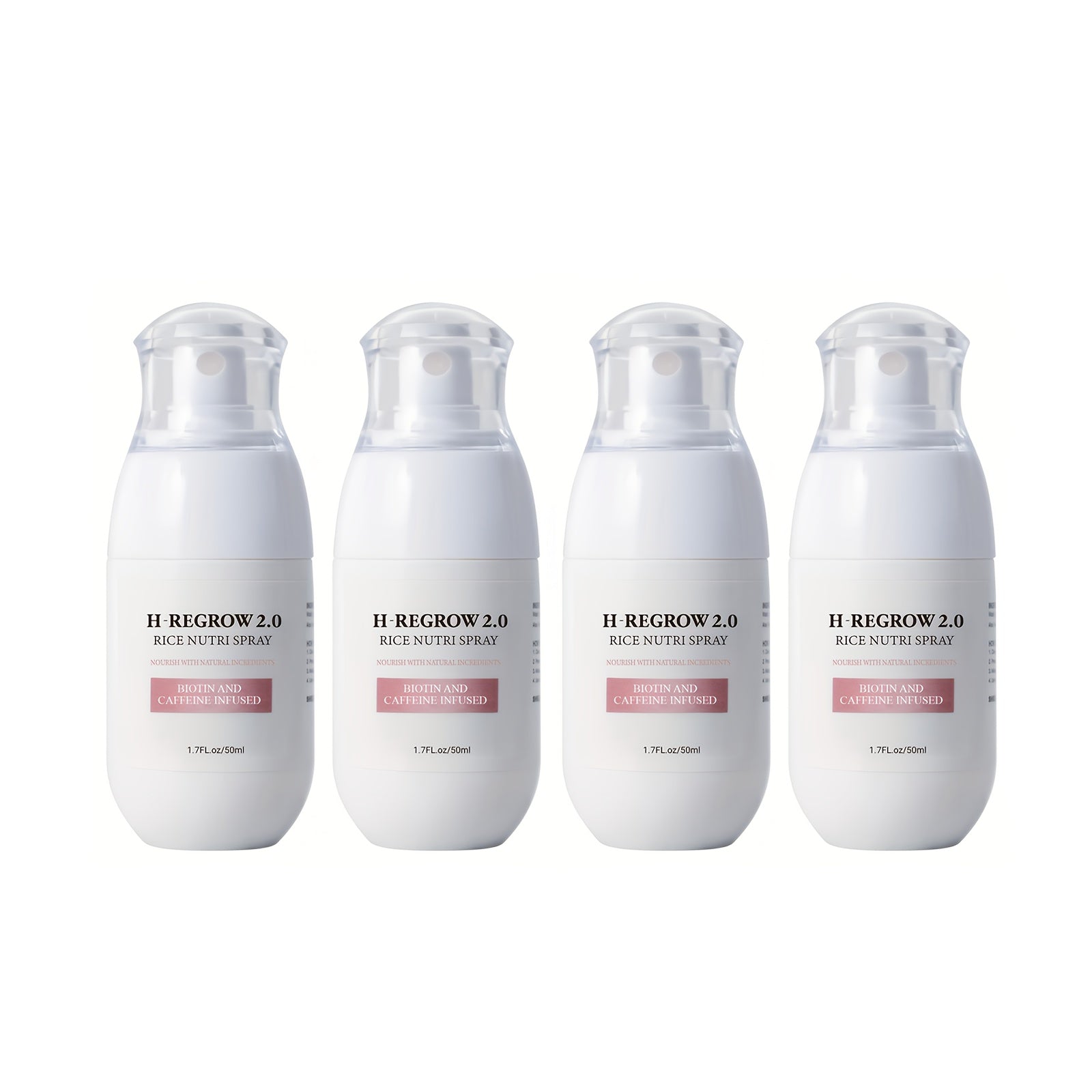 set 4 natural rice scalp sprays featuring hydrolyzed rice