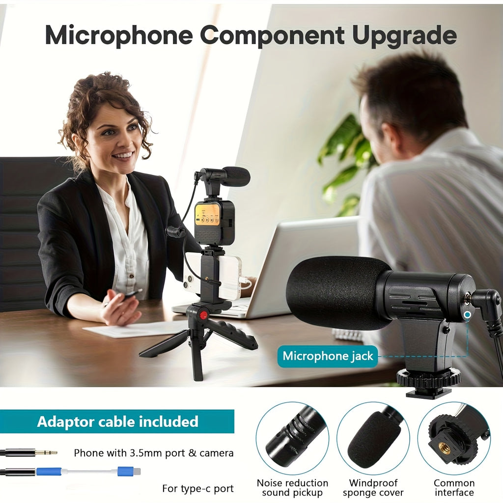 mobile vlog kit portable smartphone tripod