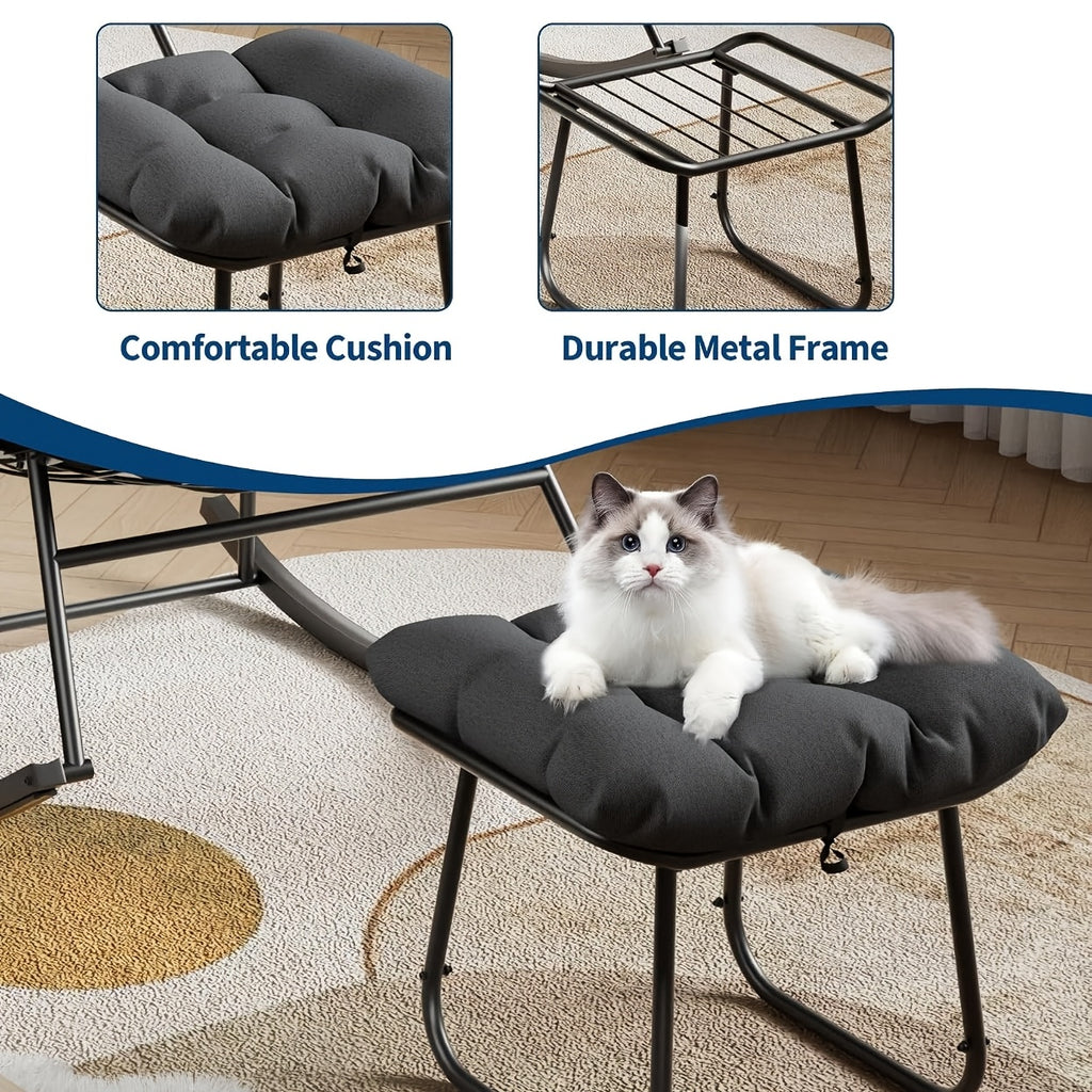 ergonomic rocking chair 4pcs set   egg chair