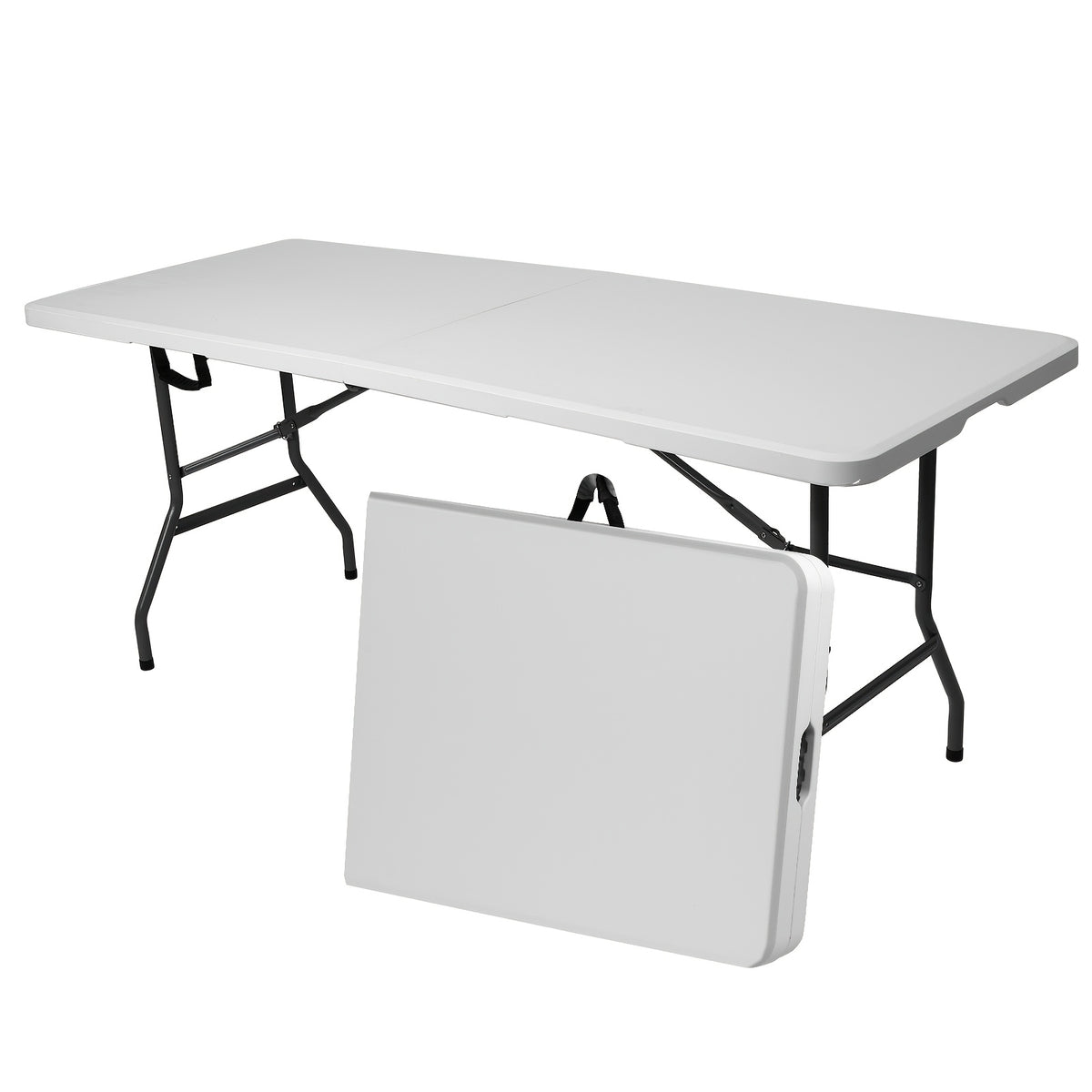 4ft 6ft plastic folding table portable dining table indoor