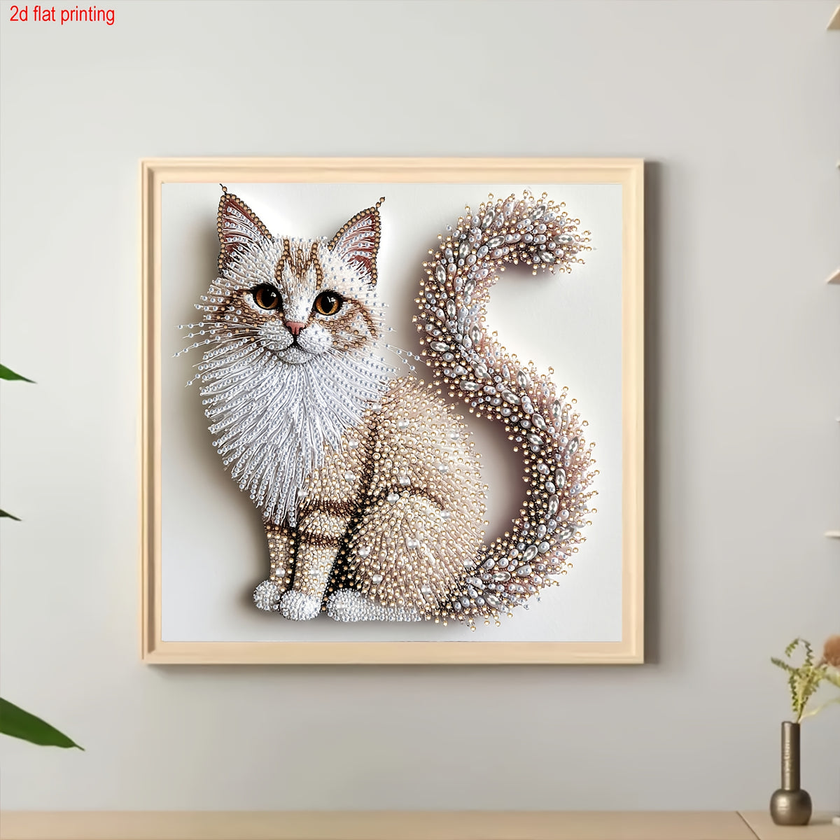 a set fluffy kitten 5d diamond painting kit diy