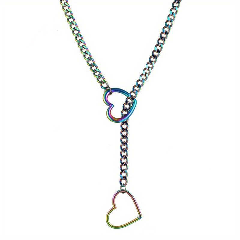 1pc stainless steel lock key necklace love key pendant punk