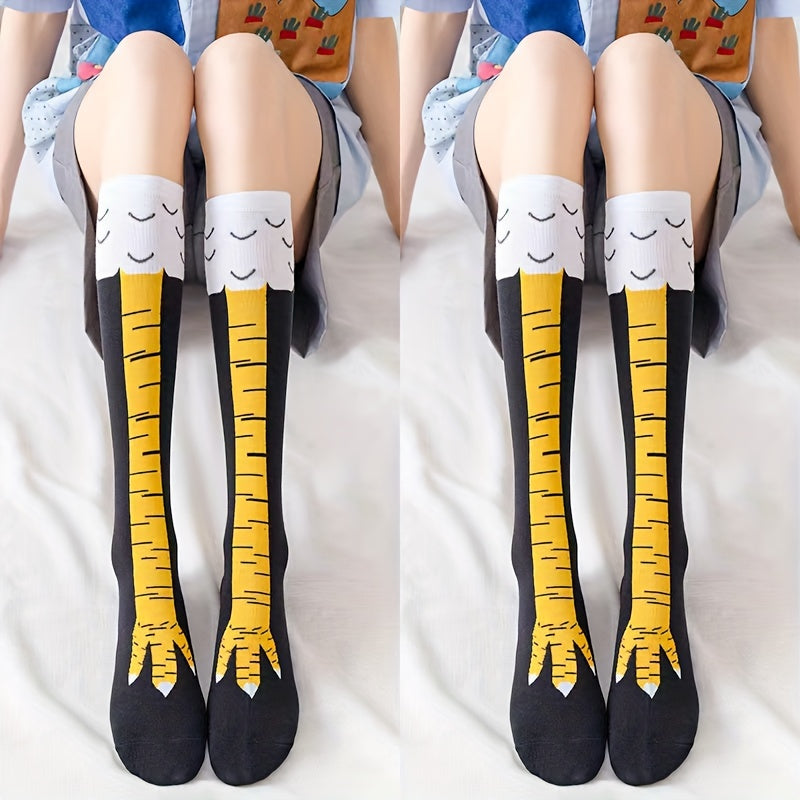 1 2 pack womens plus size   socks quirky chicken