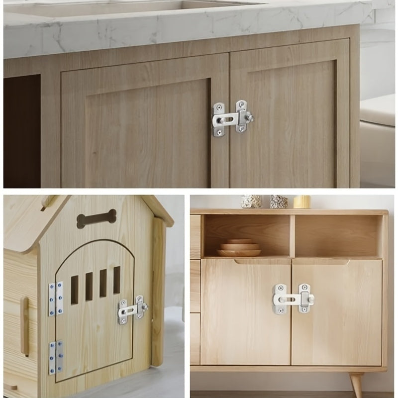 1pc stainless steel barn door locks 180 flip sliding
