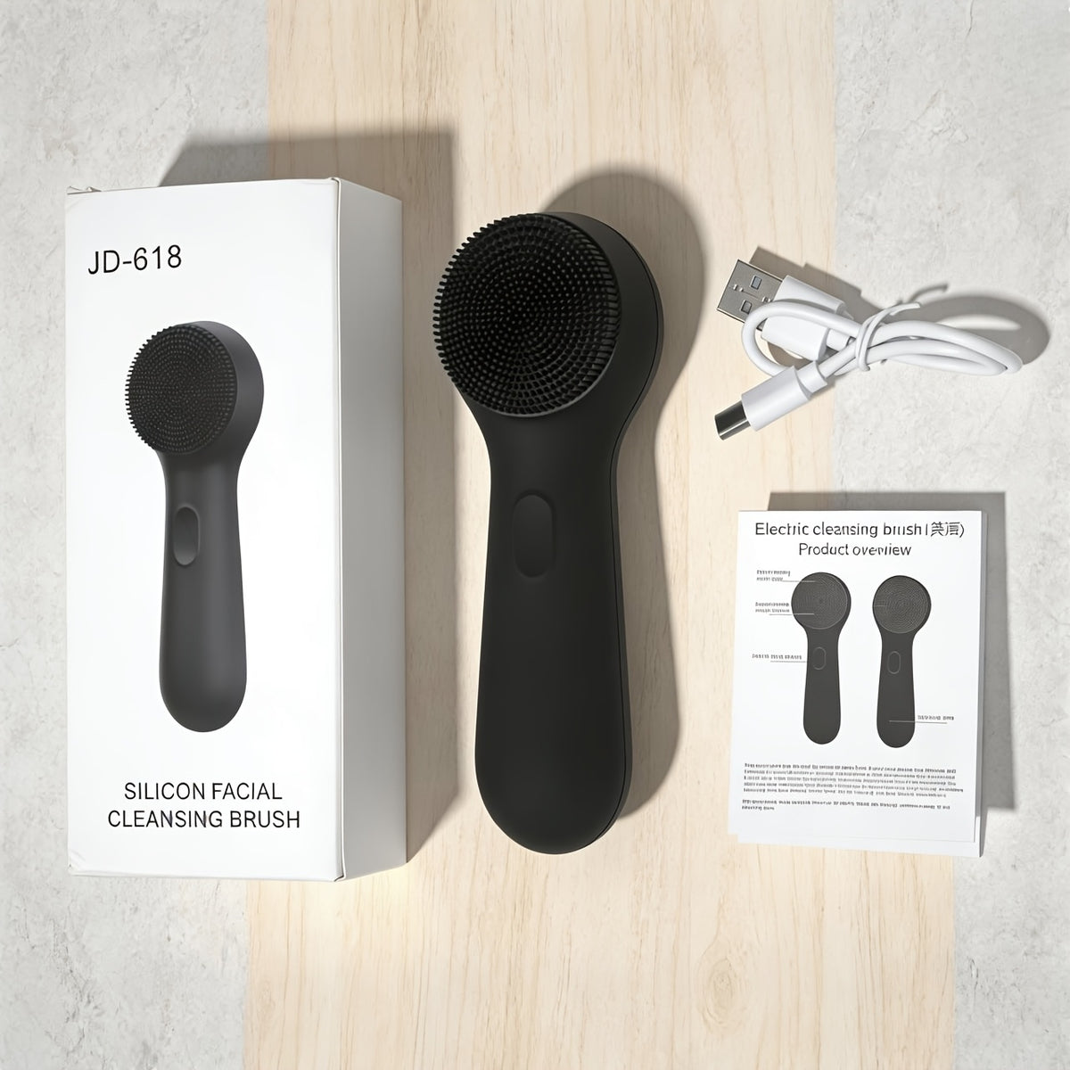 silicone facial cleansing brush electric face scrubber