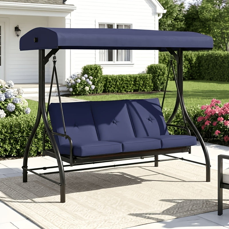 3 person patio porch swing outdoor   swing glider