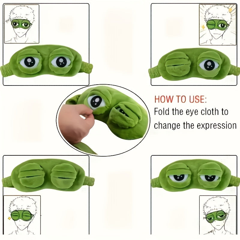 cute frog sleep mask eye protection soft comfortable nap