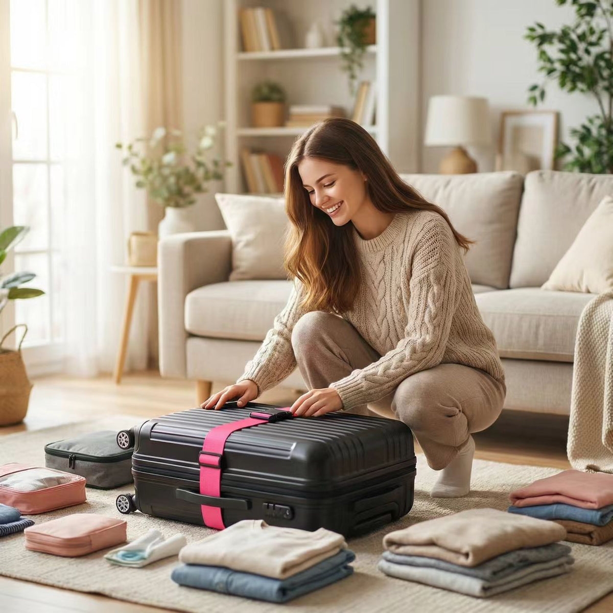 2pcs luggage straps quick release anti theft suitcase belts