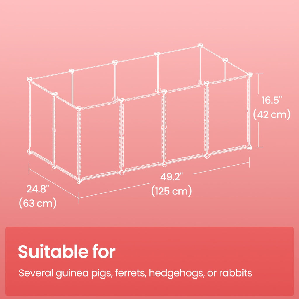 20 panels guinea pig playpen removable oxford fabric mat
