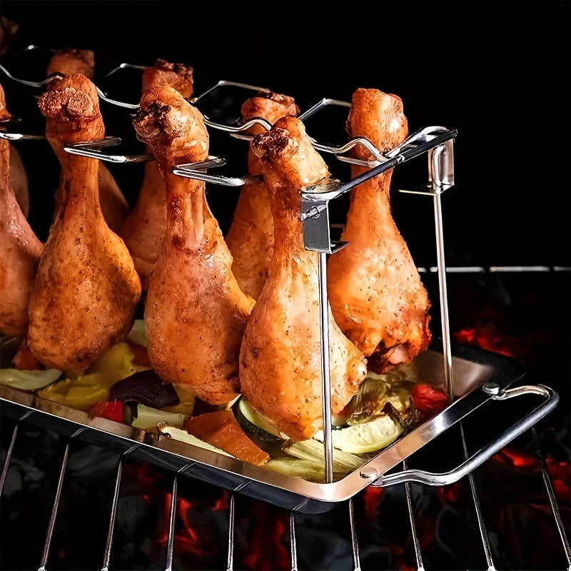 a foldable stainless steel chicken leg rack suitable