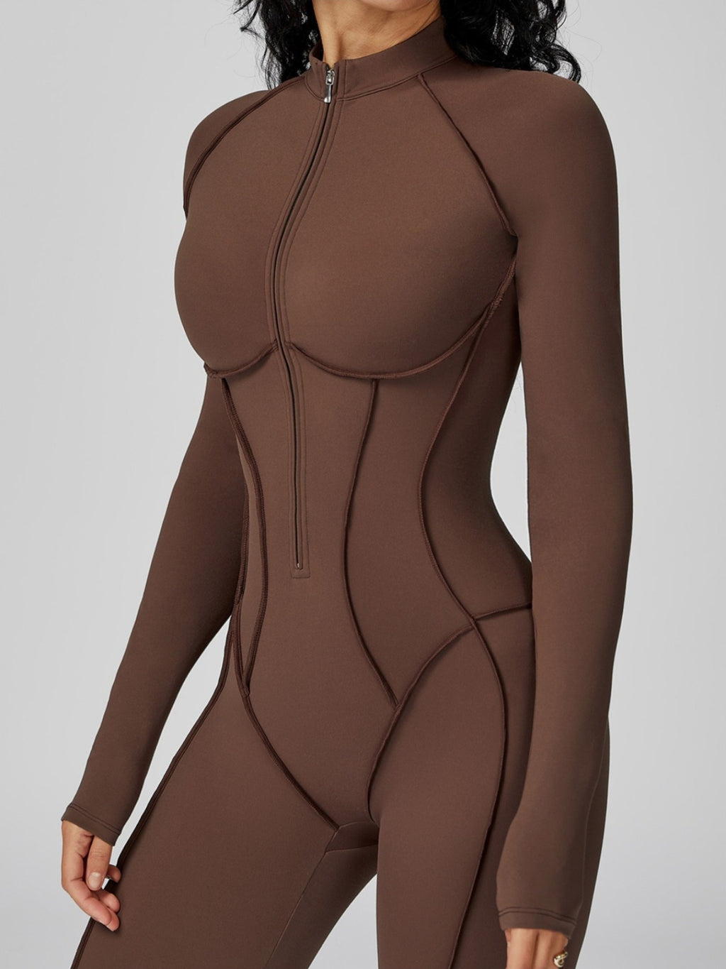 halloween party must womens unitard color block stand collar