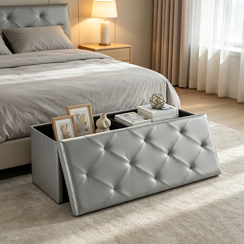 30 43 inch heavy duty folding storage   bench shoe