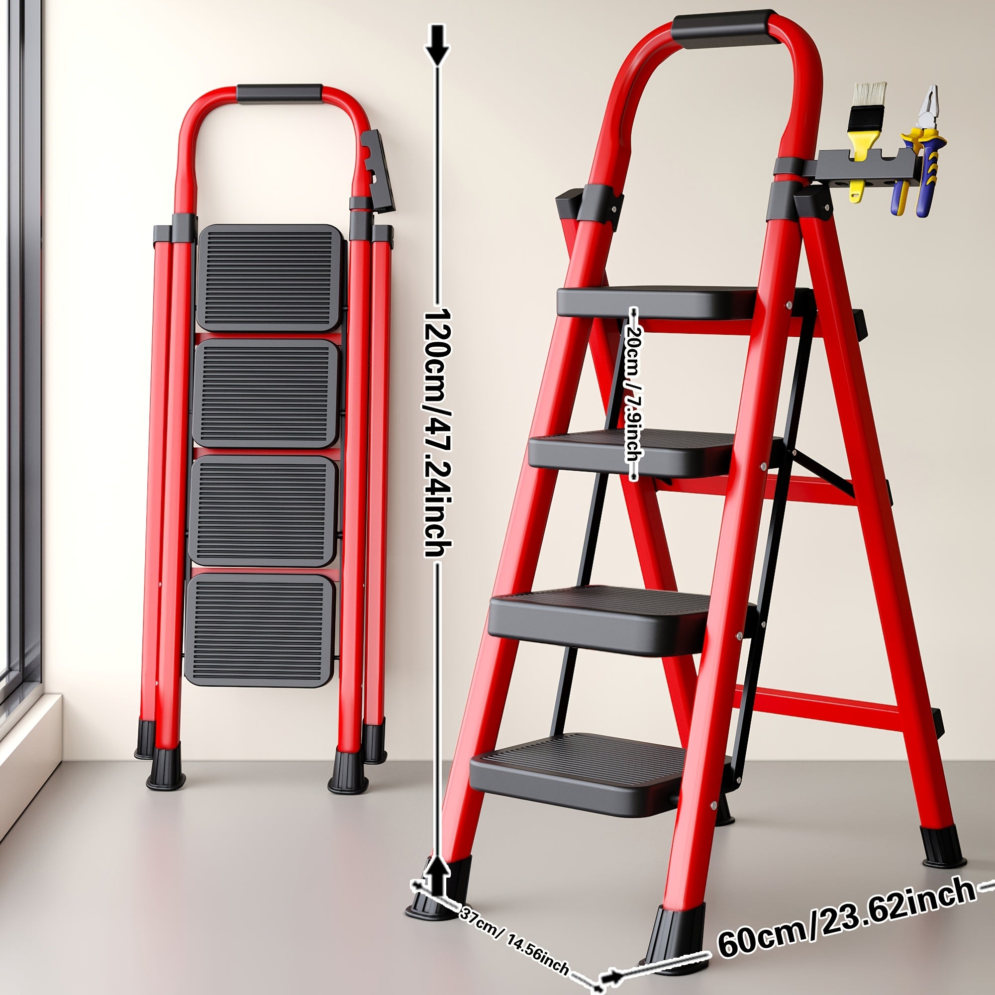 folding 5 4 3 step ladder portable multi functional ladder