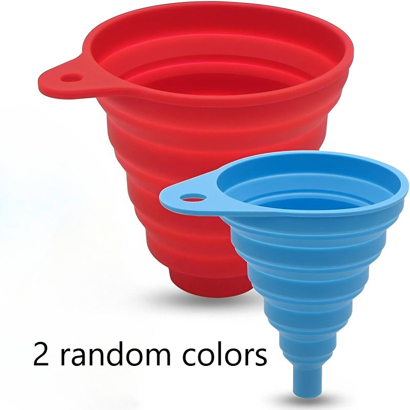 random color 2pcs universal liquid funnel car engines car