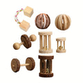 5pcs wooden pet toys set   long lasting toys hamsters