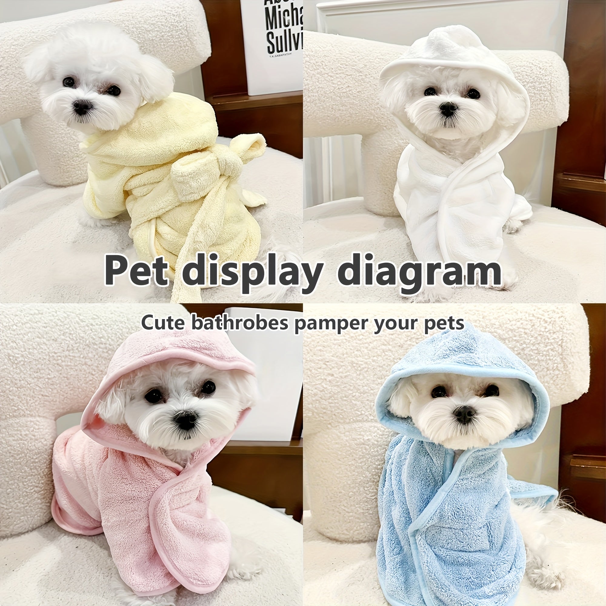ultra absorbent   bathrobe small dogs cats animals