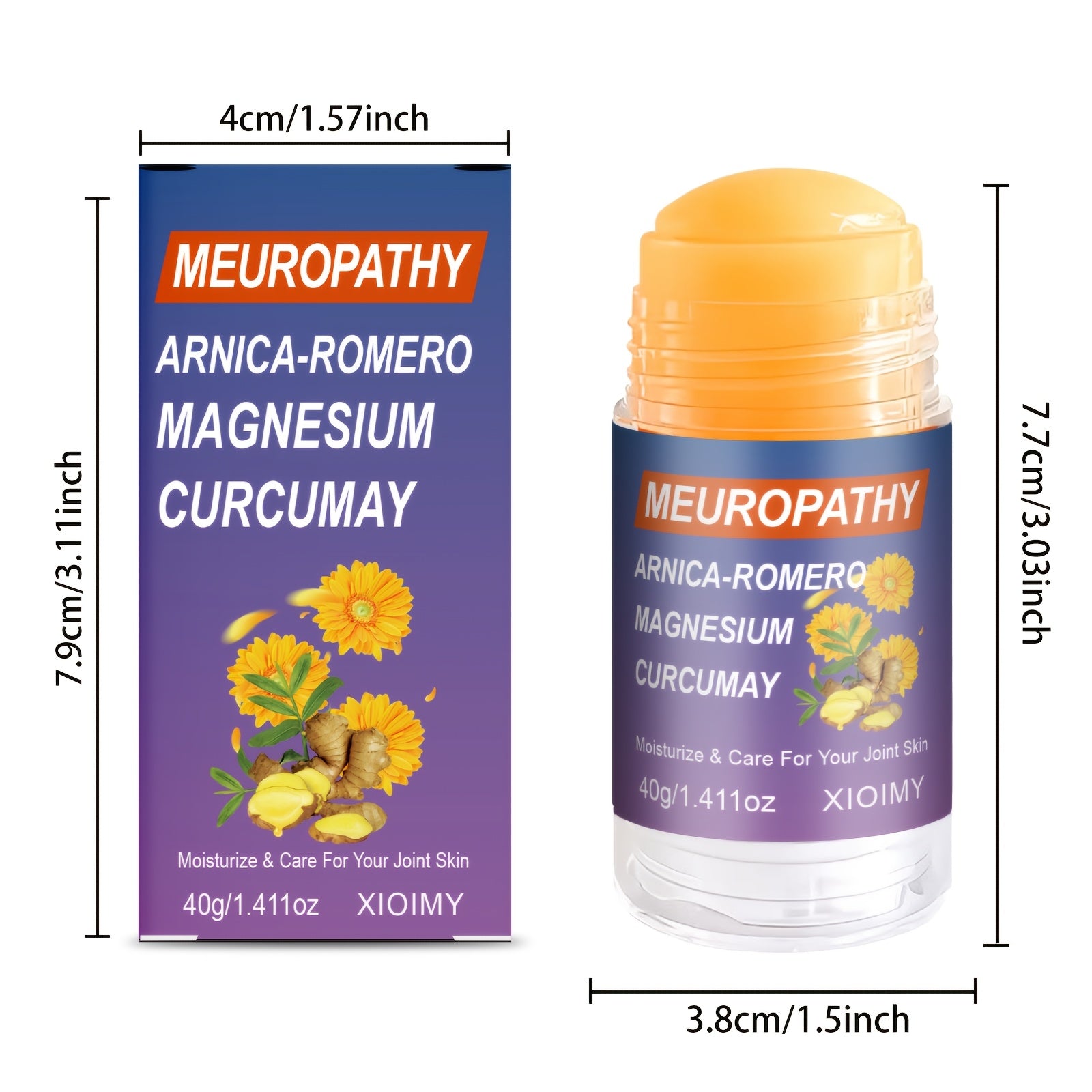 2pcs magnesium cream joint skin   contains arnica