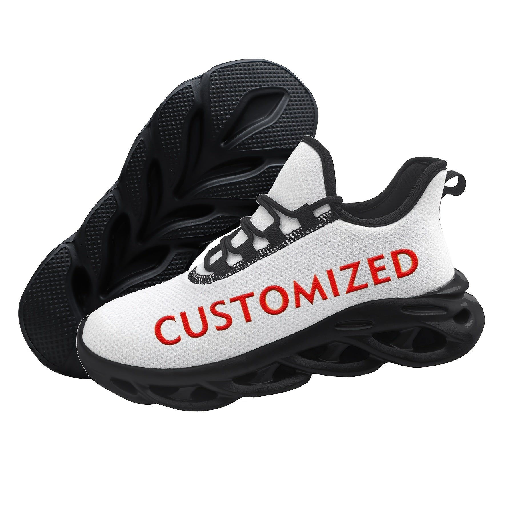 powjidy mens plus size custom sneakers name logo pet photo