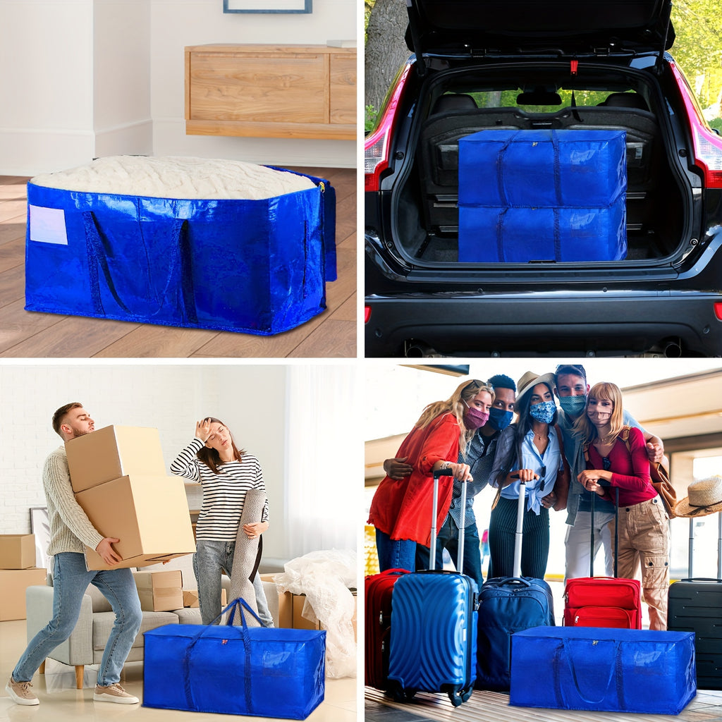 12pcs extra large moving bags zippers carrying handles heavy