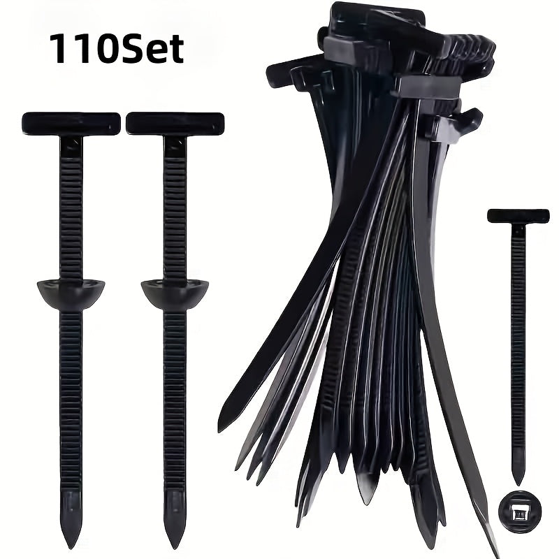 20 sets 110 sets durable self locking nylon cable ties black