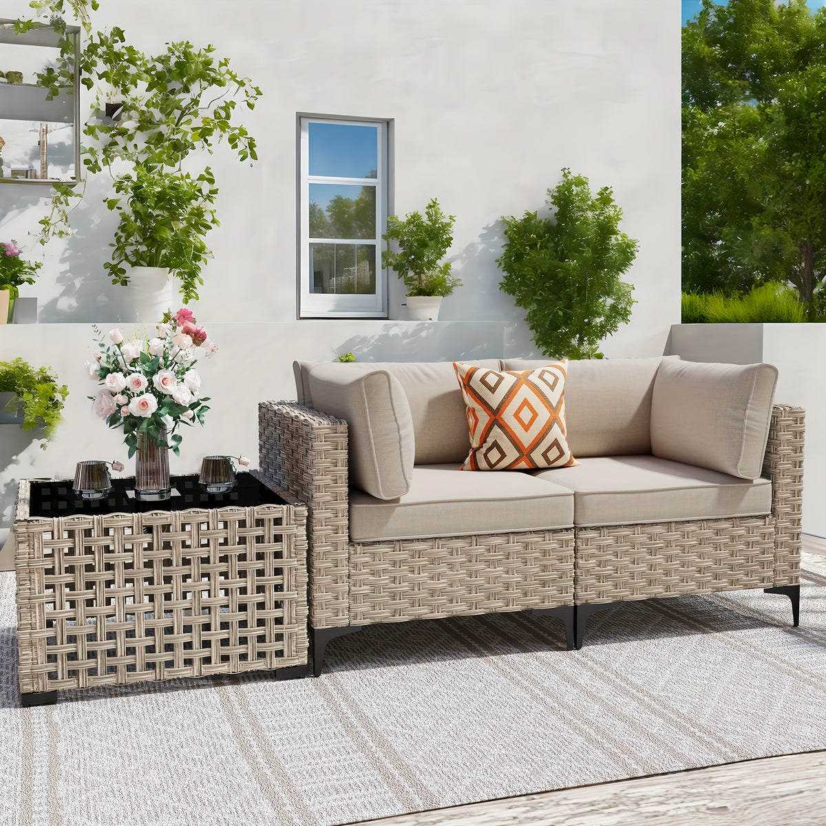 2 3 5 8 10pcs deep seat outdoor patio furniture set outside