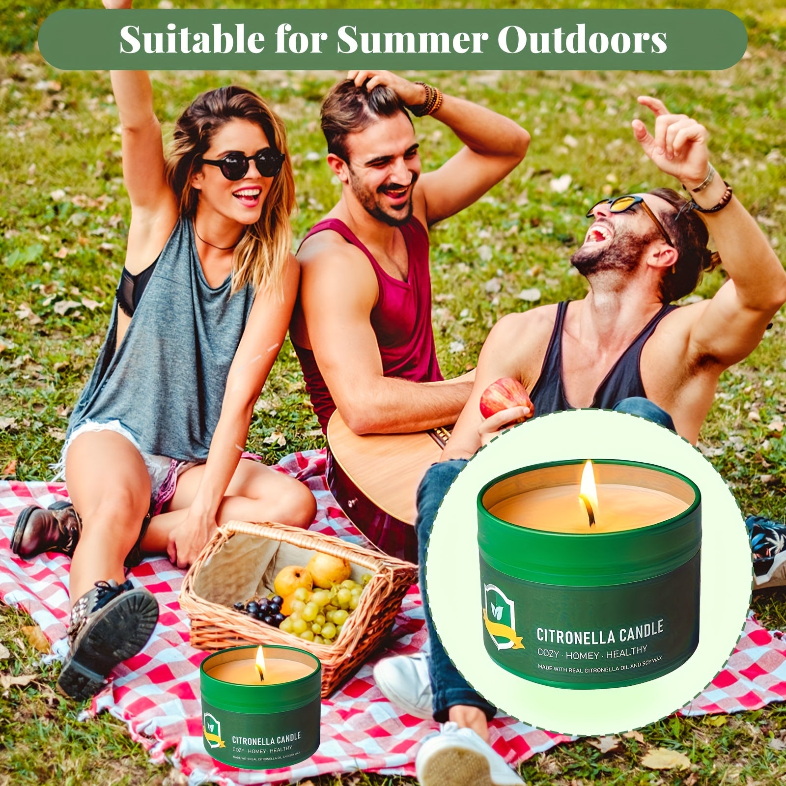 6pcs citronella candles outdoor 4 4   6 150 hours
