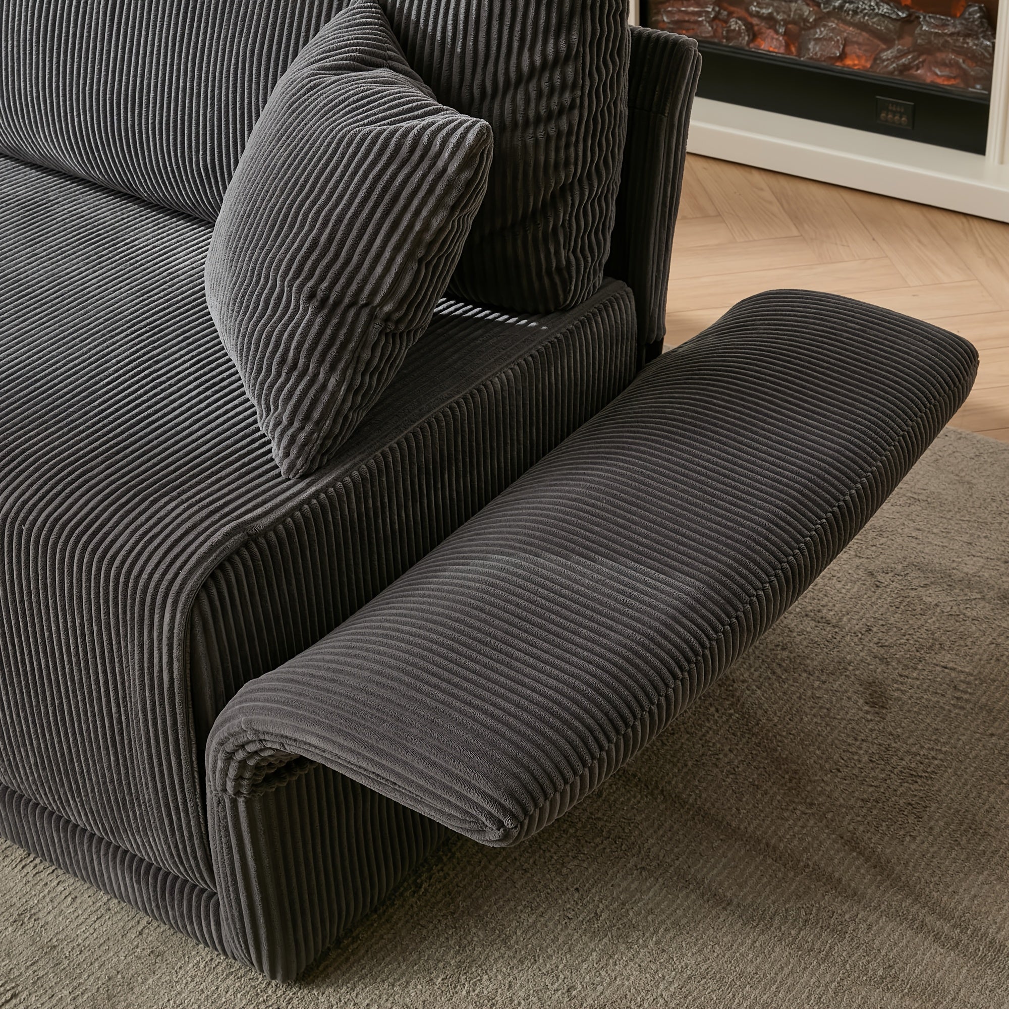 sleeper sofa bed set 2 in 1 convertible 2 seater corduroy