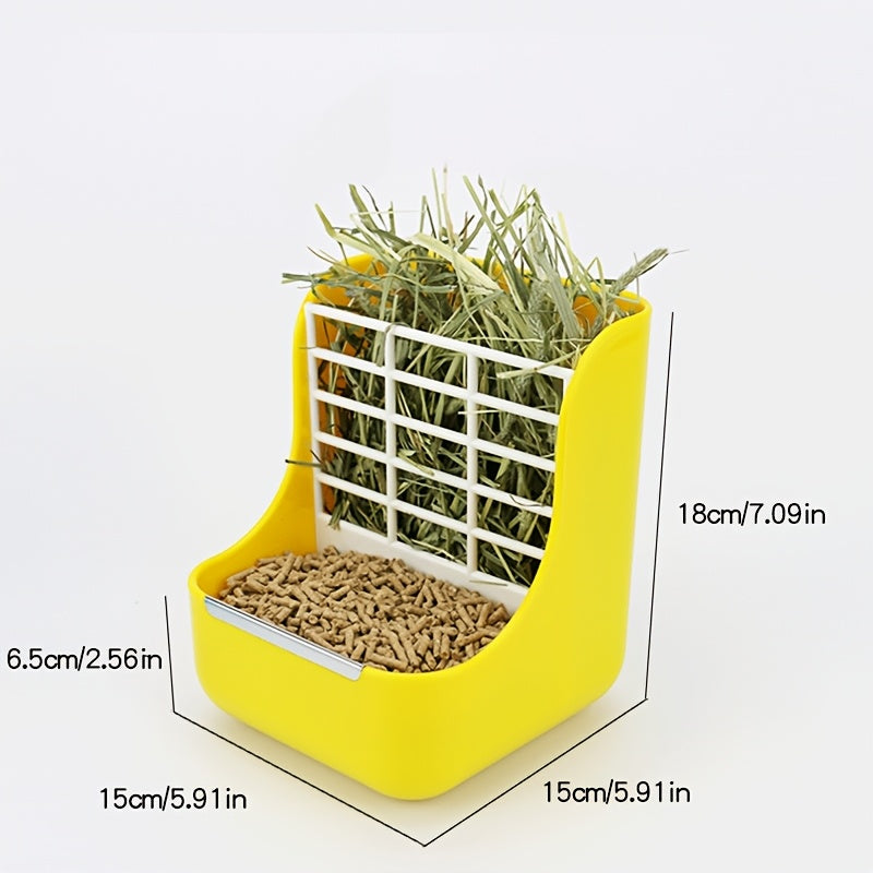hay feeder small pet cage 2 in 1 plastic rabbit hay