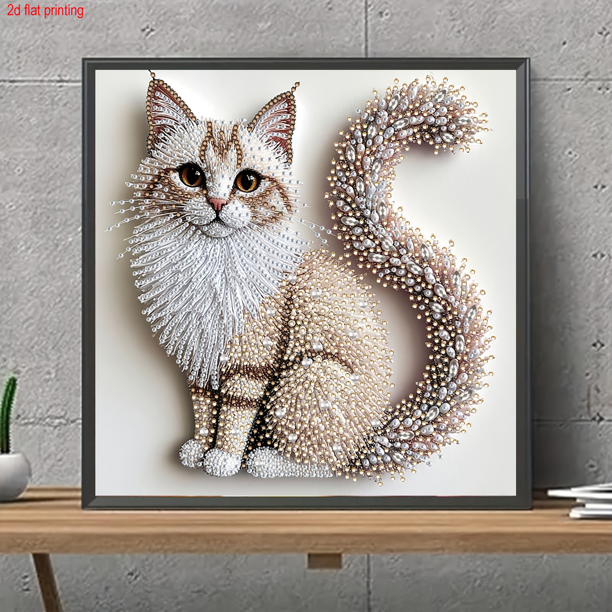 a set fluffy kitten 5d diamond painting kit diy